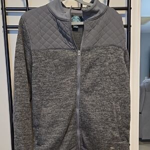 Gray Quilted Jacket.  Hal